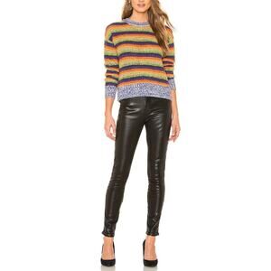 AGOLDE Roxanne High Rise Skinny In Black Leatherette Size 25